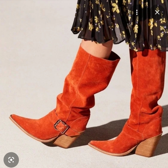 Jeffrey Campbell Free People Black Suede Knee-High Boots Womens 9.5 - Picture 14 of 15